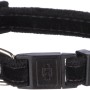 Schwarzes, reflektierendes Trixie Katzenhalsband aus Samt mit Glöckchen und verstellbarem Verschluss.