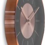 Moderne Wall-Art Wanduhr aus Aluminium, Ø 30 cm, in Kupferoptik.