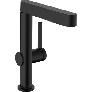 Hansgrohe Finoris Waschtischarmatur 230, Matt Black. Einhebelmischer mit hohem Auslauf.