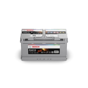 Bosch PowerLine AGM Batterie, 95Ah, 850A, für Autoelektrik und Start-Stopp-Systeme.