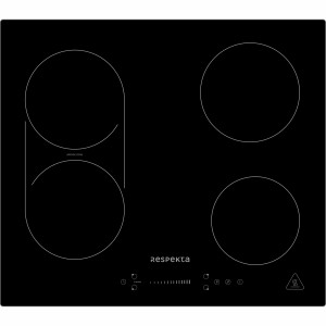 Schwarzes Respekta Induktionskochfeld Alois, 59 cm, mit vier Kochzonen und Touch-Bedienfeld.
