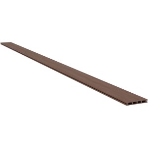WPC Terrassendiele basicDeck Comfort, braun, geriffelt/glatt, 2x14,5x300cm.