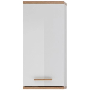 Pelipal Bad-Hängeschrank Quickset 923 Weiß Glanz-Riviera Eiche 35,5 cm