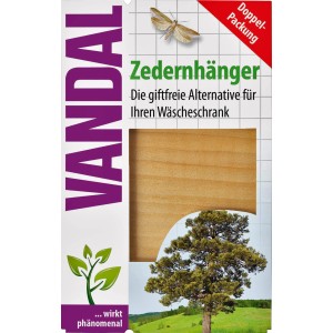 Vandal Mottenhänger Zedernholz, Doppelpackung zum Schutz vor Kleidermotten.
