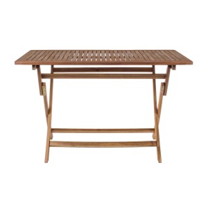 Klappbarer Gartentisch Noemi aus Akazienholz, 70x120 cm, Nature Brown.