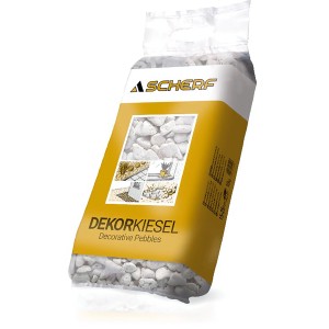 Sack Travertinkiesel Creme Caramel, 15-25mm, 10kg, Zierkies für Garten und Landschaftsbau.