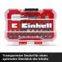 Einhell Bit-Set XS-Case, 30-teilig, mit verschiedenen Schraubenzieher-Bits in roter Aufbewahrungsbox.