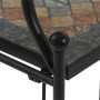 Detailansicht: Schwarzes Siena Garden Regal Prato mit Mosaik-Optik.