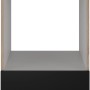 Flex-Well Herdumbauschrank Capri, 60 cm, Schwarz Matt/Endgrain Oak, für Einbauherd