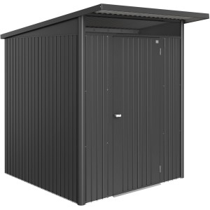 Biohort Metall-Gerätehaus AvantGarde ECO Gr. A1 in Dunkelgrau-Metallic mit Standardtür.