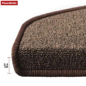 KARAT Stufenmatte London Pro Halbrund Braun 25 x 65 cm