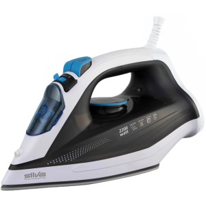Silva Homeline Dampfbügeleisen DB 2201 mit Teflonsohle, 2200 W, in Weiß und Schwarz.