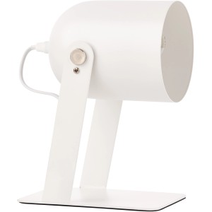 Weiße Brilliant Tischlampe Yan E27, Design-Tischleuchte aus Metall.