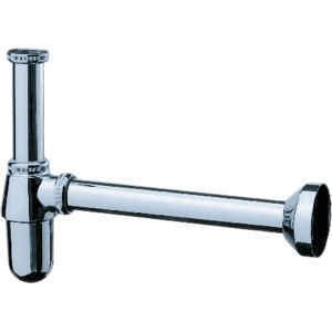 Hansgrohe Tassensiphon in Chrom für Waschbecken, installationsfreundlich.