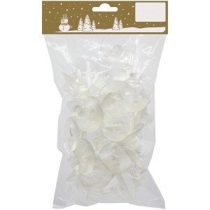 Transparente Saugnäpfe, 48 Stück, für Weihnachtsdeko und Lichterketten.