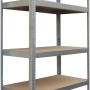 Verzinktes Metall-Schwerlastregal mit 5 Böden, 180x90x40 cm, ideal für Garage und Keller.