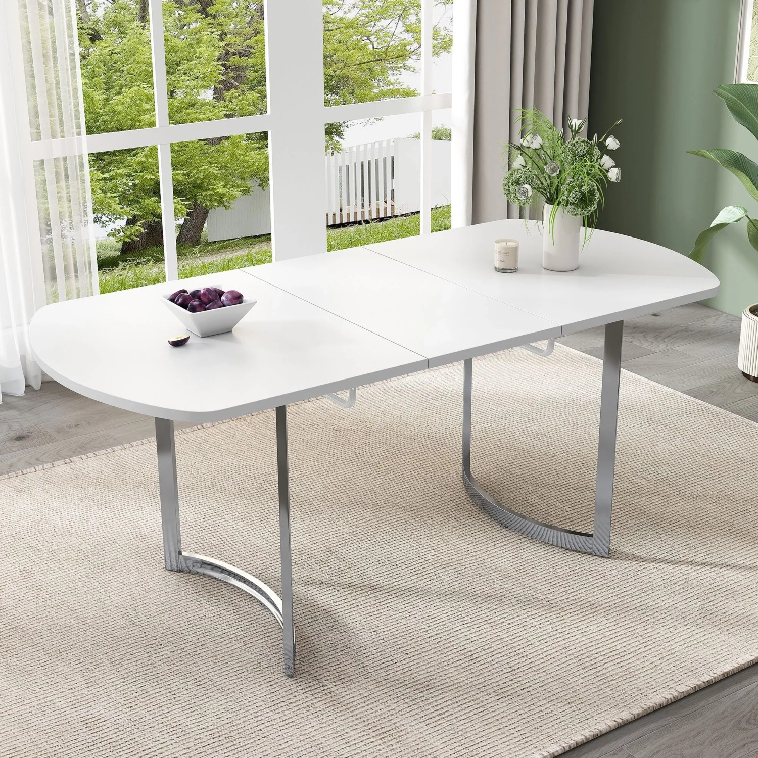 okwish Esstisch Ausziehbar für 4-6 Personen 180 x 80 cm Weiß kaufen bei OBI