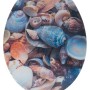 Wenko WC-Sitz Muschel 3D MDF FSC®, Motiv: verschiedene Muscheln.