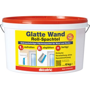 Eimer Decomur Roll-Spachtel, gebrauchsfertige Wand- und Deckenspachtelmasse, 6 kg.