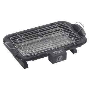Elektro-Tischgrill, 2200 W, raucharm mit Grillrost und Temperaturregler.