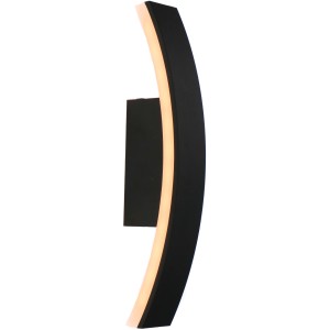 Moderne, schwarze LED Außenwandleuchte mit warmweißem Licht für Haus und Garten.