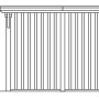 Technische Zeichnung: Skan Holz Carport Emsland mit Abstellraum, Seitenansicht mit Höhenangaben.