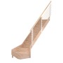 Treppe Mykonos Pro Eiche Gew. R 90 cm Setzstufen Design-Geländer-Holz FSC®