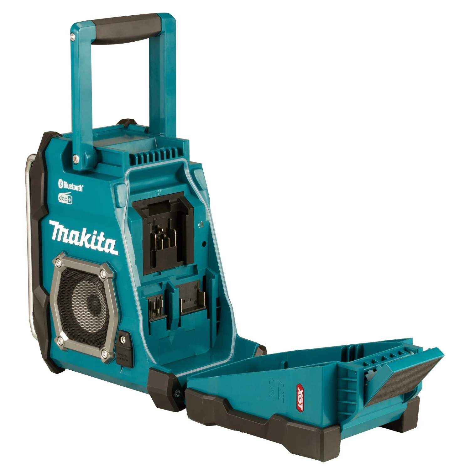 Makita Akku-Radio MR004G: Baustellenradio mit FM/DAB/DAB+, Bluetooth und USB-Anschluss.
