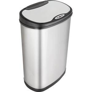 Mülleimer mit Sensor und Mülltrennsystem (22 l + 28 l) aus Edelstahl.