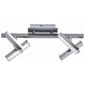 Moderner LED-Spot „Just Light Rico“ mit 4 Strahlern aus Stahl. Deckenleuchte für Wohnräume.