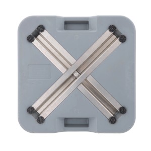 Grauer Doppler Füllsockel Active Fill-It Sonnenschirmständer 25 l mit Stahlunterbau.