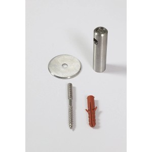 Rundstabkonsole V2A Edelstahl Set mit Wandhalterung (75mm) und Schraube für Handläufe.