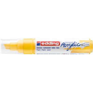 Edding 5000 Acrylmarker in Verkehrsgelb mit breiter Keilspitze.