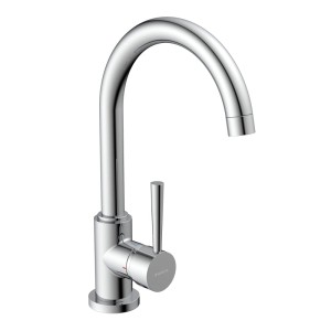 Schütte Spültischarmatur Cornwall Chrom, Einhebelmischer mit hohem, schwenkbarem Auslauf für die Küche.