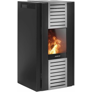 Justus Pelletofen Sirkos 2.0, 6 kW, Stahl Schwarz, mit Automatik. Moderner Pelletofen für Ihr Zuhause.