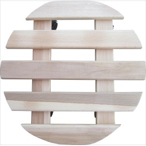 Runder Pflanzenroller aus Buchenholz, glatte Oberfläche, Ø 30 cm.