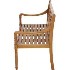 Siena Garden Westport Gartenbank aus Akazienholz, 3-Sitzer, Seitenansicht.