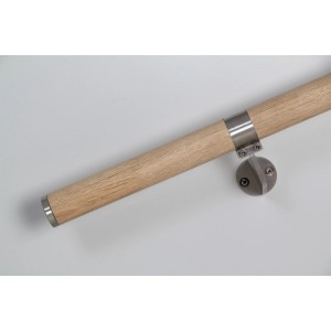 Handlauf Eiche Massivholz Ø 40 mm - Länge 1.500 mm für Innen & Außen