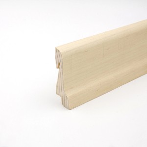 Sockelleiste Clipfix A, Ahorn-Furnier, 21x60x2500 mm, für harmonischen Bodenabschluss.