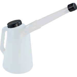 LUX Mess- und Vorratskanne 1 l aus Kunststoff mit Auslaufrohr und Deckel.