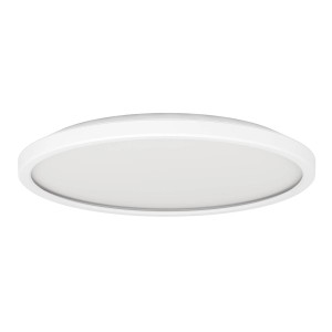 Weiße, runde LED-Deckenleuchte Testara-E von Eglo, 30 cm Durchmesser.