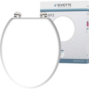 Schütte Holzkern WC-Sitz White, Standardgröße, mit Montageset.