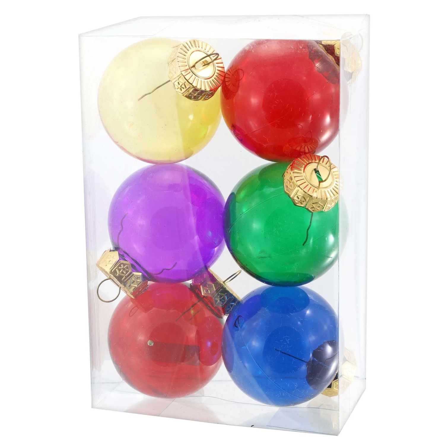 Weihnachtskugel-Set zum Hängen aus Kunststoff 6 cm Bunt 6-teilig kaufen bei OBI