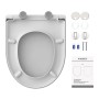 Schütte WC-Sitz D-Form Pro 3, Duroplast, Weiß, mit Zubehör und Montageanleitung.