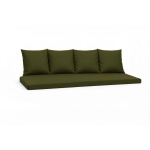 Setgarden Mix-Techno Gartenkissen Für Polyrattan Möbel 170×50×50 cm – Kissen Für 3 Sitzer Gartensofa 1tlg Grün