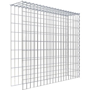 Gabiona Anbaukorb Typ 4, 90x100x20 cm, Maschenweite 5x10 cm, aus verzinktem Drahtgitter.