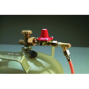 Rothenberger Propan-Schlauchbruchsicherung am Gasbehälter, Zubehör für Lötgeräte.