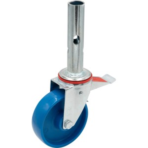 Krause ClimTec Fahrrollensatz, 4 Stück, 125 mm Rollen für Gerüste, mit Feststellbremse.