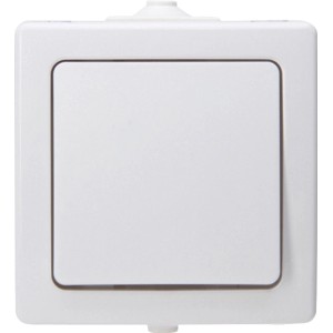 Kopp Aus-/Wechselschalter Nautic, Aufputz Feuchtraum, arktisweiß.