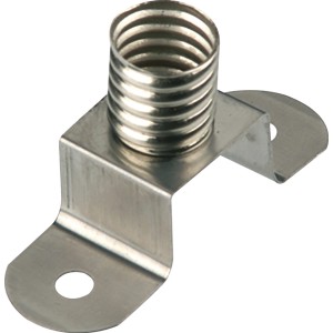 Stegfassung E10 in Silber für Lampeninstallationen.